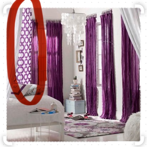 NEW Pottery Barn Teen twist tie panels curtains drapes - Picture 2 of 10